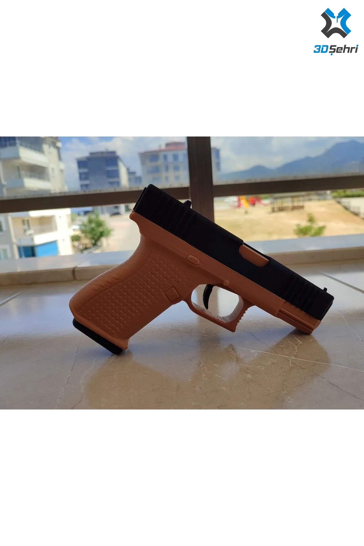 Glock%2019%20Hareketli%20Özel%20Tasarım%20-%20Kahverengi