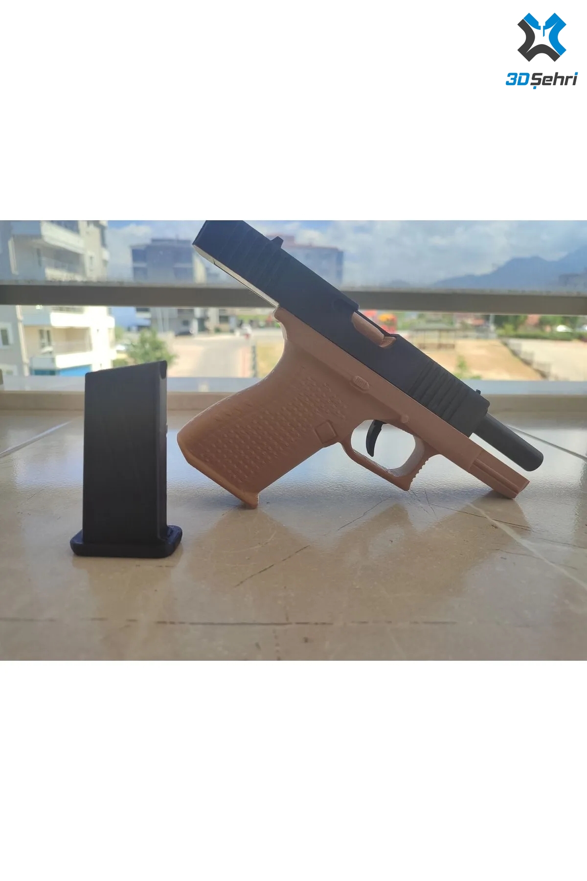 Glock%2019%20Hareketli%20Özel%20Tasarım%20-%20Kahverengi