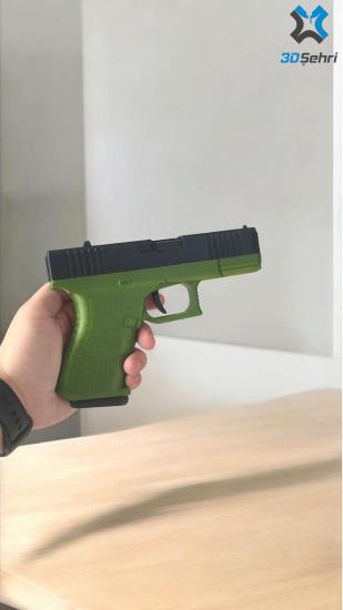 Glock 19 Hareketli Özel Tasarım - Askeri Yeşil